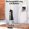 Water Flosser,Water Dental Flosser Pick for Teeth, 7 Modes Rechargeable Cordless Oral Irrigator Portable IPX7 Waterproof Tooth flossers for Home Travel-Black